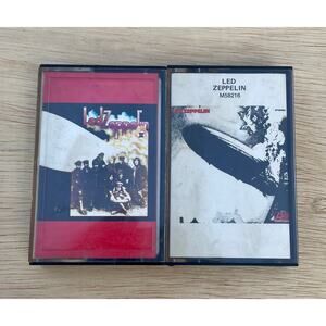 VINTAGE lots of 2 LED ZEPPELIN Cassette Tape Atlantic Records 70S Classic Rock‎